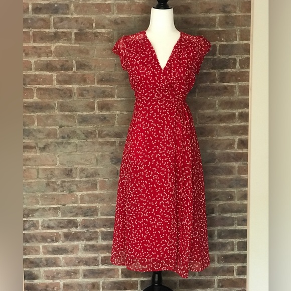 Urban Outfitters red flirty dress with white polka dot hearts XS - Picture 5 of 5
